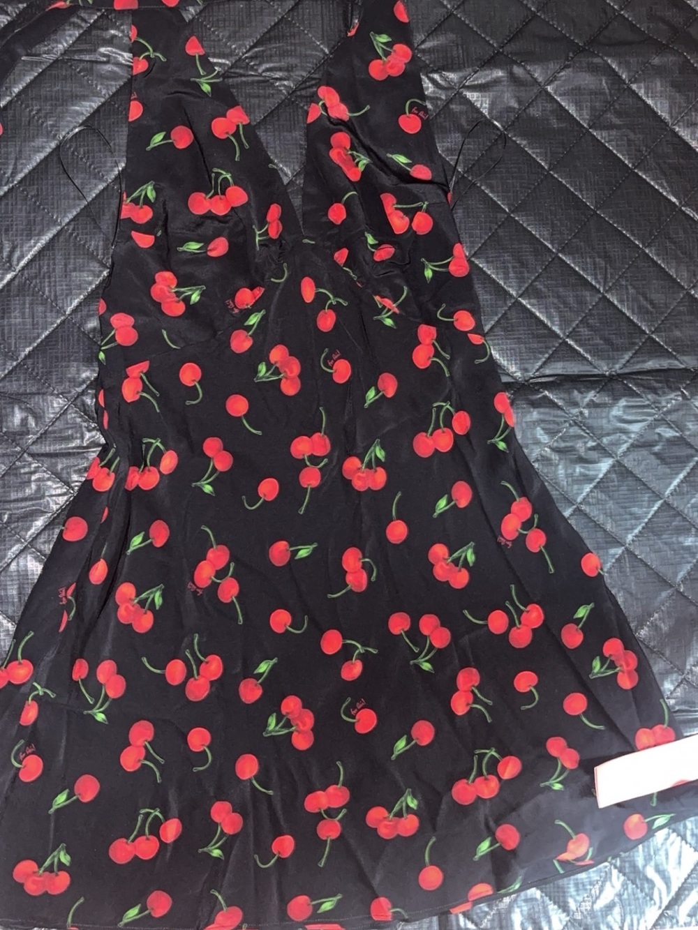 Réalisation Par Black Cherry-Print Slip Dress